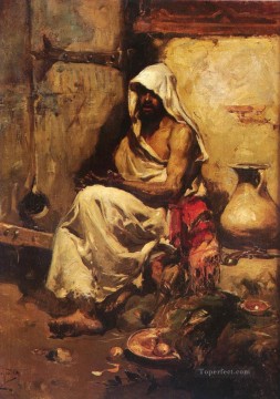  Arab Oil Painting - Un Arabe Examinando Una Pistola painter Joaquin Sorolla